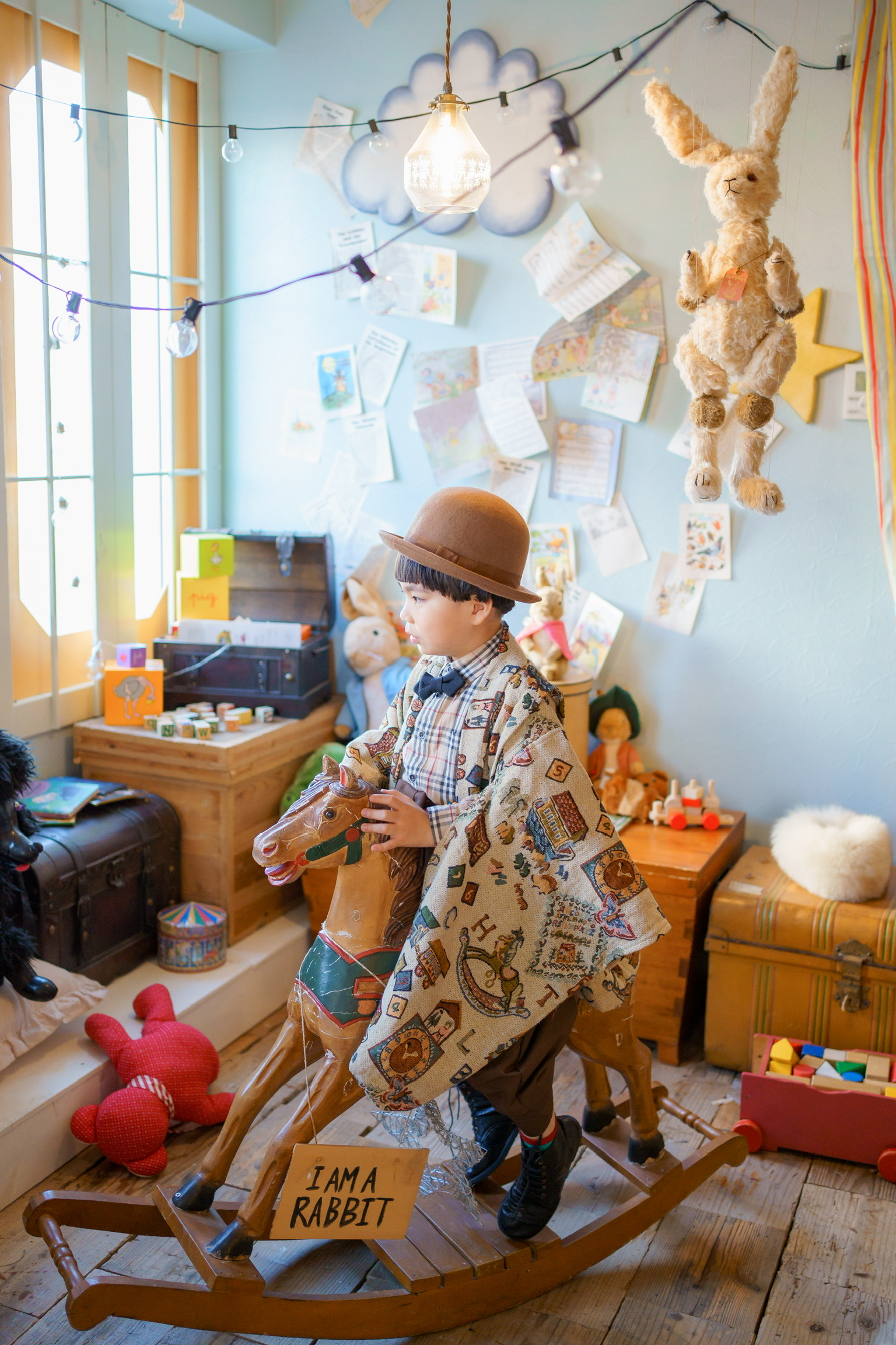 男の子向けゴブラン生地の着物コーディネート作例