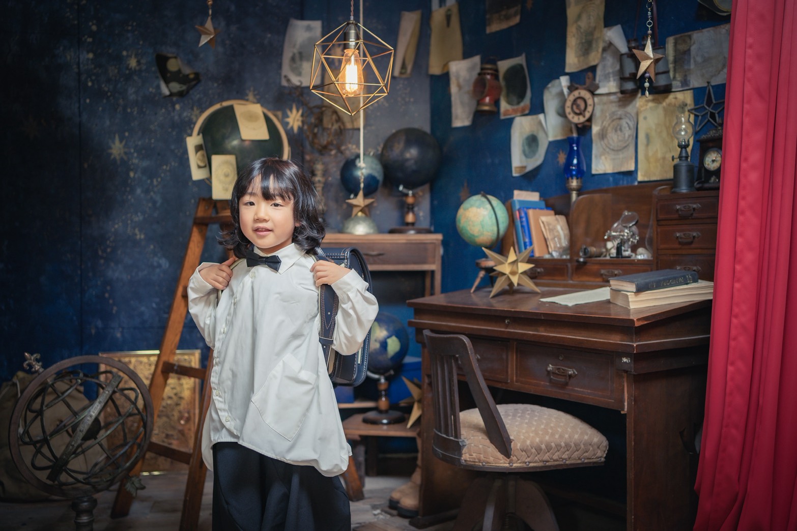 天体のお部屋で撮影した男の子のランドセル作例